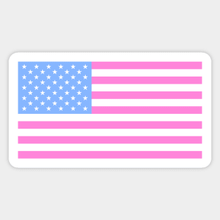 USA Flag Baby Pink Sticker